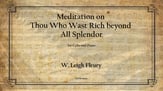 Meditation on Thou Who Wast Rich beyond All Splendor P.O.D cover